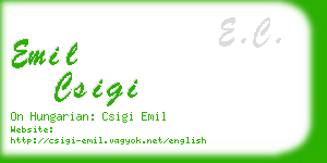 emil csigi business card